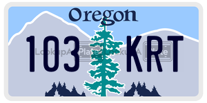 103KRT  license plate in OR