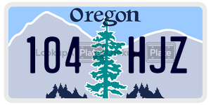 104HJZ  license plate in OR