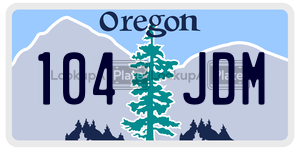 104JDM  license plate in OR