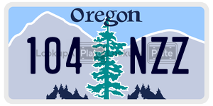 104NZZ  license plate in OR