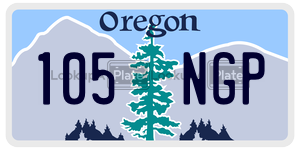 105NGP  license plate in OR