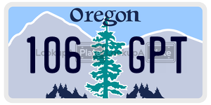 106GPT license plate in Oregon