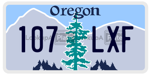 107LXF  license plate in OR