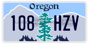 108HZV  license plate in OR