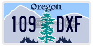 109DXF  license plate in OR