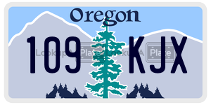 109KJX  license plate in OR