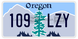 109LZY  license plate in OR