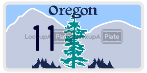 11  license plate in OR