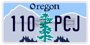 110PCJ  license plate in OR