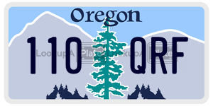 110QRF  license plate in OR