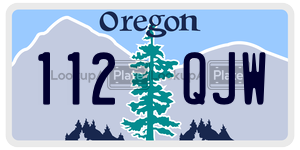 112QJW  license plate in OR