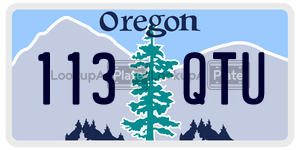 113QTU  license plate in OR