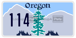 114  license plate in OR