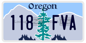 118FVA license plate in Oregon