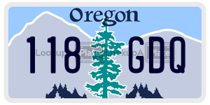 118GDQ  license plate in OR