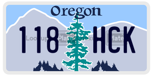 118HCK license plate in Oregon