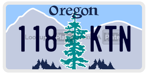 118KTN  license plate in OR