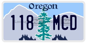 118MCD  license plate in OR