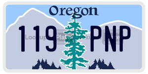 119PNP  license plate in OR