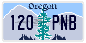 120PNB  license plate in OR