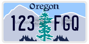 123FGQ  license plate in OR