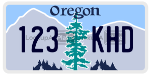 123KHD  license plate in OR