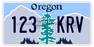 123KRV  license plate in OR