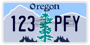 123PFY license plate in Oregon