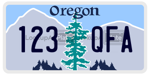 123QFA  license plate in OR