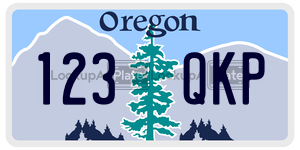 123QKP  license plate in OR