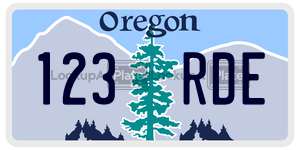 123RDE  license plate in OR