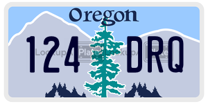 124DRQ  license plate in OR