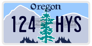 124HYS  license plate in OR