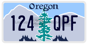 124QPF  license plate in OR