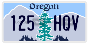 125HQV  license plate in OR