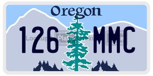126MMC  license plate in OR