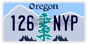 126NYP  license plate in OR
