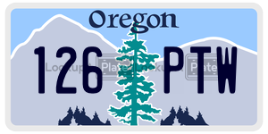 126PTW  license plate in OR
