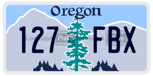 127FBX license plate in Oregon
