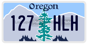 127HLH  license plate in OR