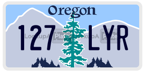 127LYR license plate in Oregon