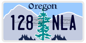 128NLA license plate in Oregon
