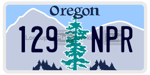 129NPR  license plate in OR