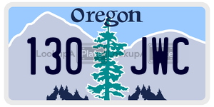130JWC  license plate in OR
