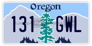 131GWL  license plate in OR