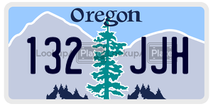 132JJH  license plate in OR
