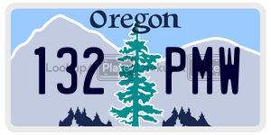 132PMW license plate in Oregon