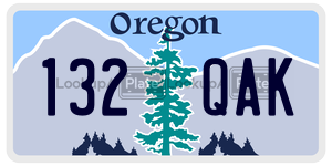 132QAK  license plate in OR