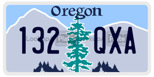 132QXA  license plate in OR