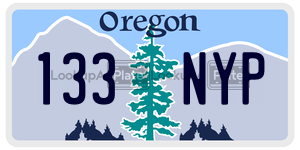 133NYP  license plate in OR